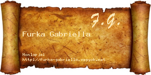 Furka Gabriella névjegykártya